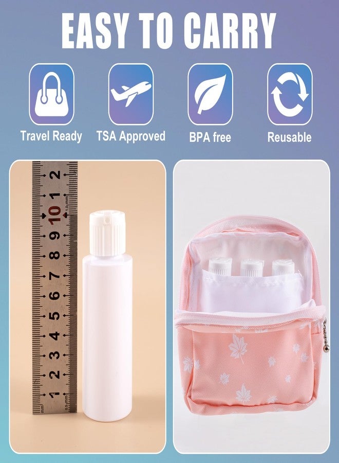 SmallCat 4 Pcs Flip Top Bottles with Flip Top Caps, 2 Oz Small Plastic Bottles for Liquids, Plastic Squeeze Bottle, Travel Squeeze Bottle for Premium Costmetic, Conditioner, Shampoo (White) - Image 3